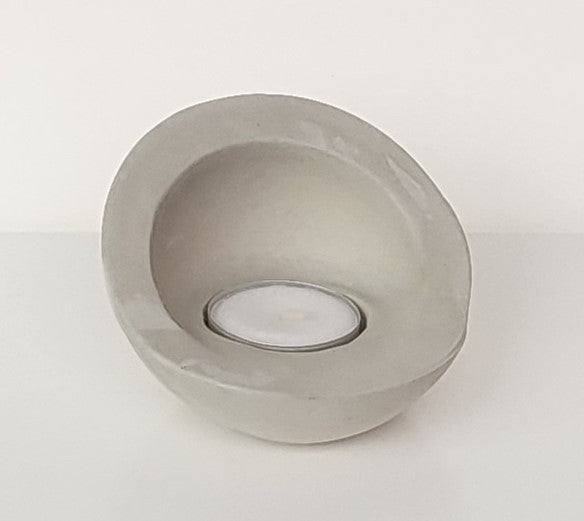 Beton natur Teelichthalter robust für outdoor
