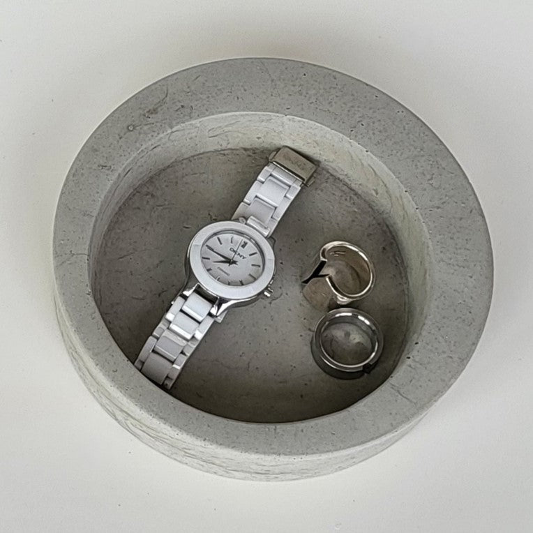 Betonschale stein-grau marmoriert outdoor