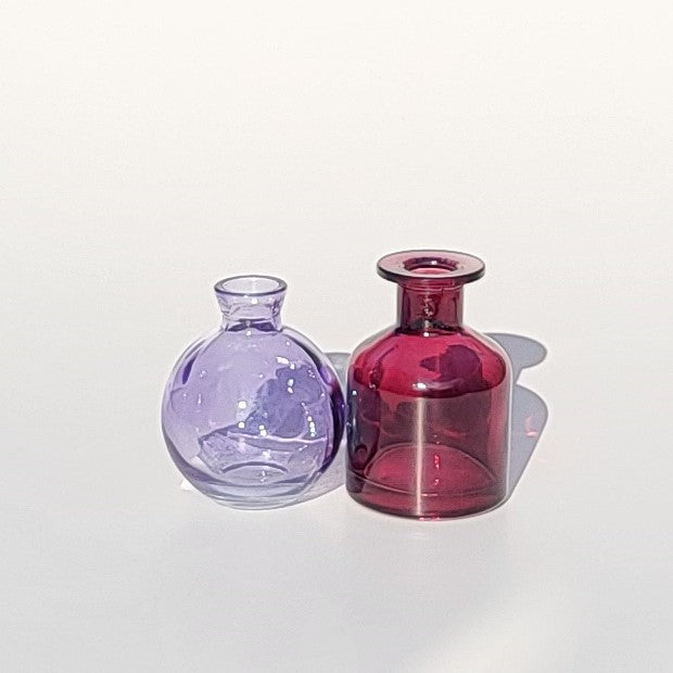 Set aus 2 Teelichthalter, kleiner Vase und Tablett