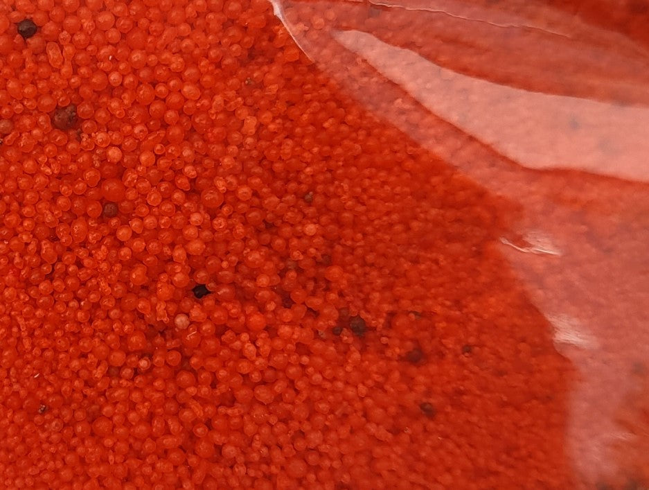 Kerze aus Stearin - Kügelchen Farbe orange sunset