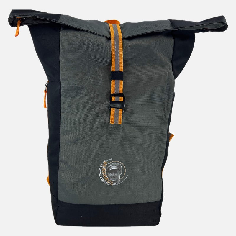 Rolltop Rucksack aus recycling PET und Ozean Plastik von BEADBAGS in grau