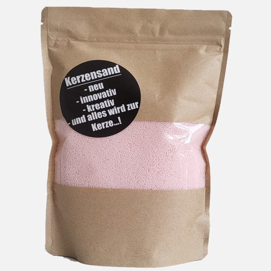Stearin Kerze in rosa - feine Kerzengügelchen gebrauchsfertig