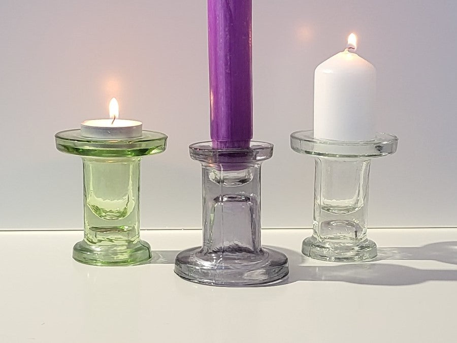 Kerzenständer Glas H 11,5 cm