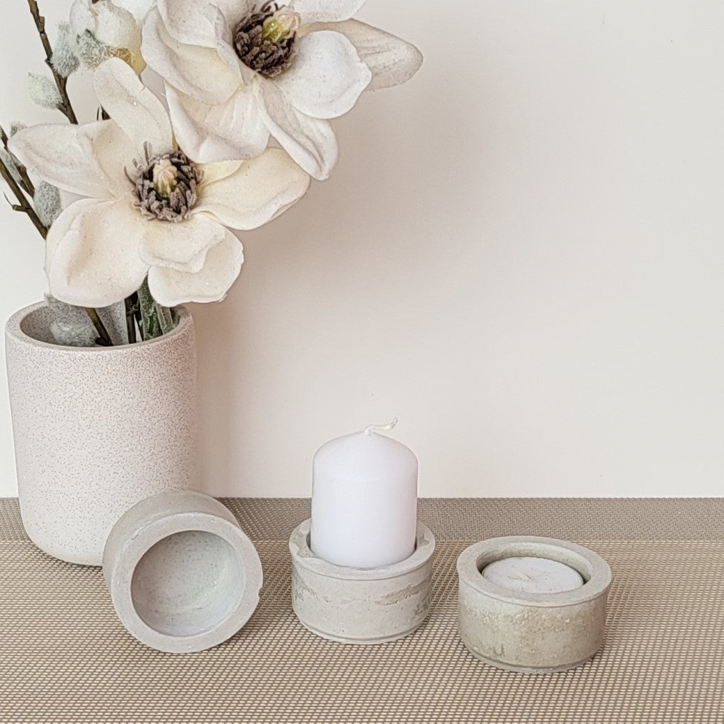 Teelichthalter WILLI Beton natur und weitere Farben