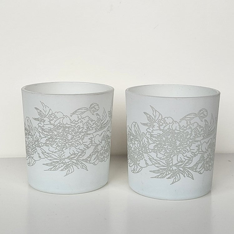 Teelichtglas im 2er Set - 2 Varianten