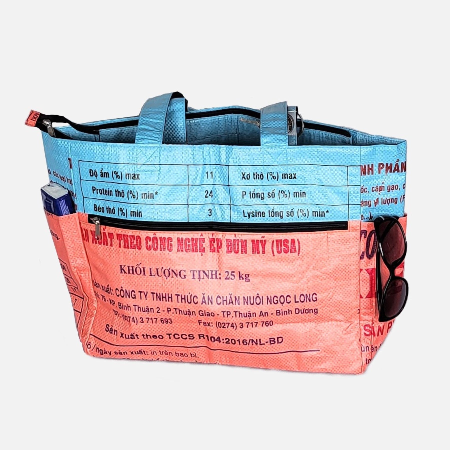 Strandtasche oder Tragetasche Upcycling aus Reissäcken