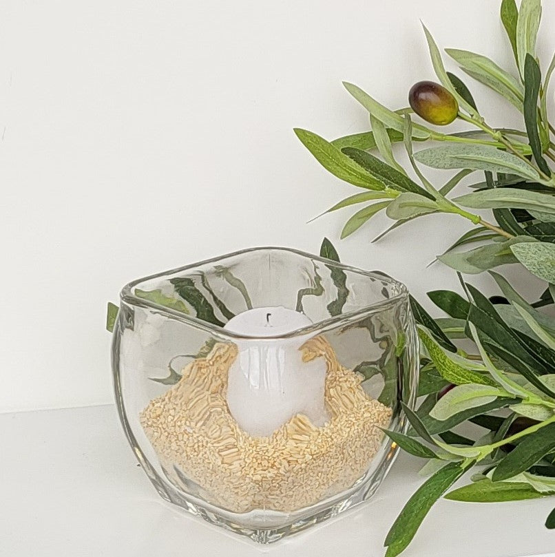 Votiv Glas - Kerzenglas - Vase - Cubus