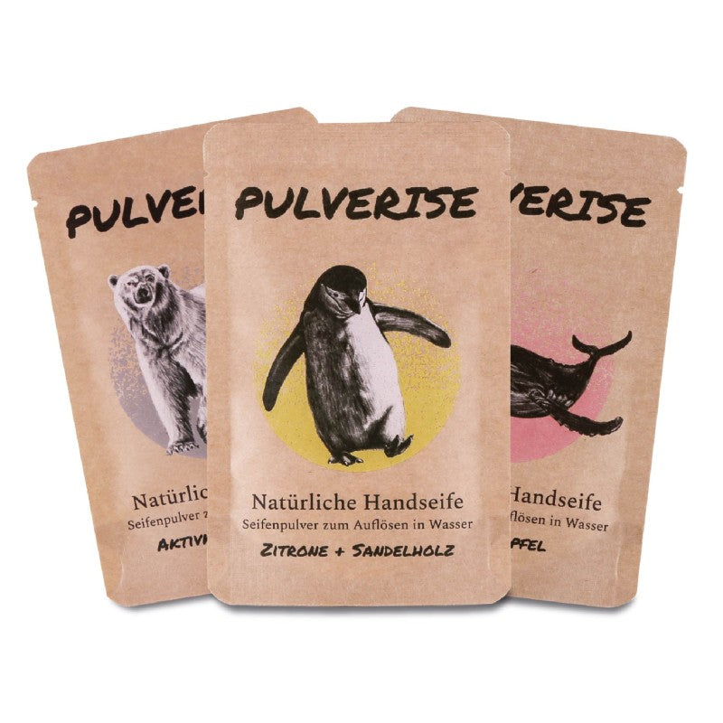 Test-Paket Seife in Pulverform mit 3 Düften - vegan