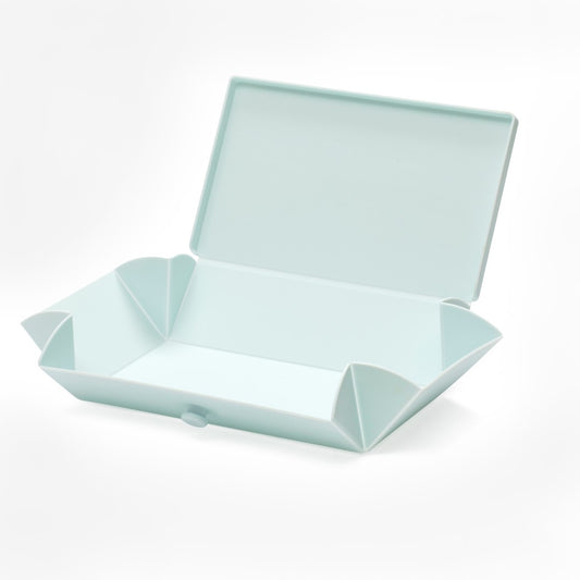 faltbare Lunch Box in hellblau - freie Auswahl für Silikonband