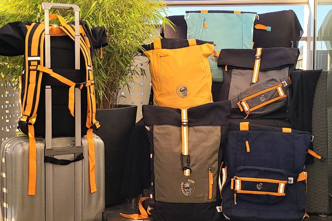 BEADBAGS Rucksack und Cross Body Taschen Recycling Plastik aus dem Meer