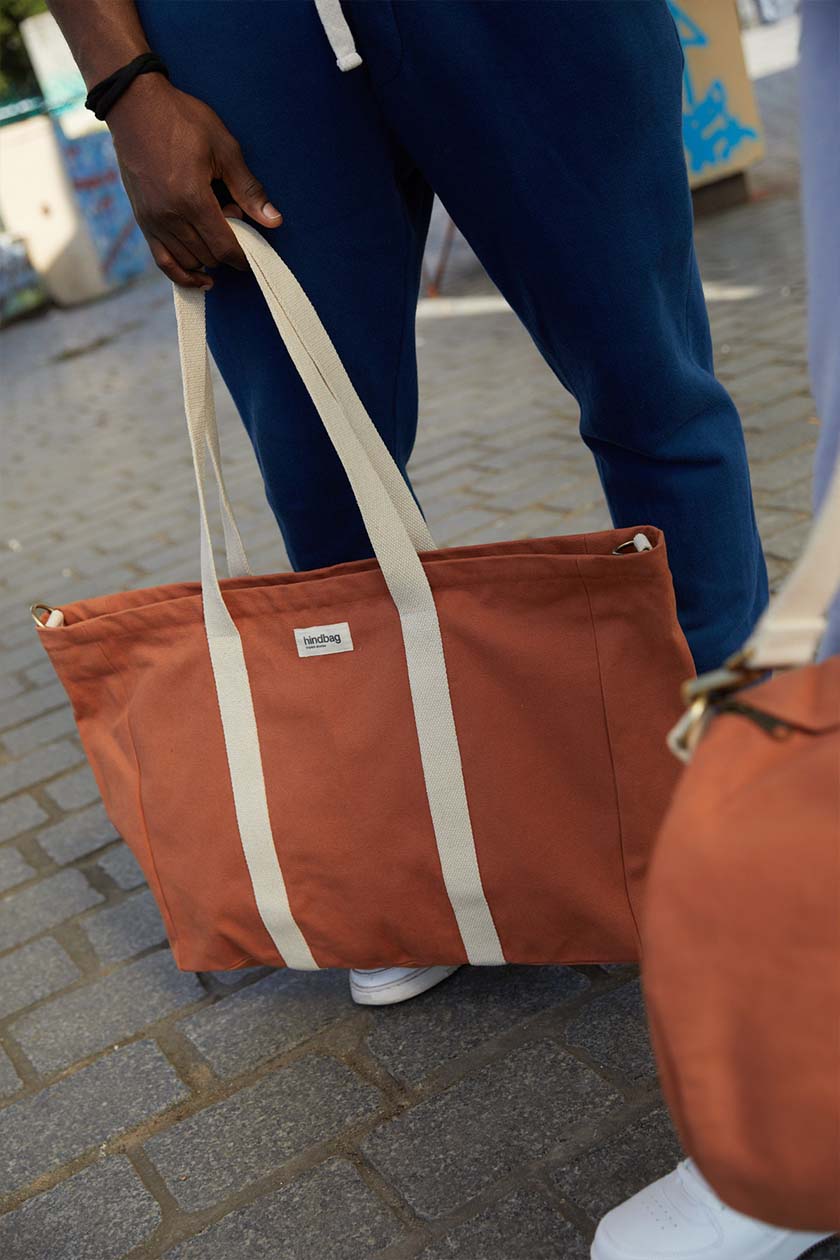 Einkaufstasche oder Reisetasche Stoff in orange