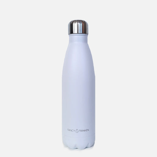 Edelstahl Trinkflasche in weiß, lackiert, 0,5L