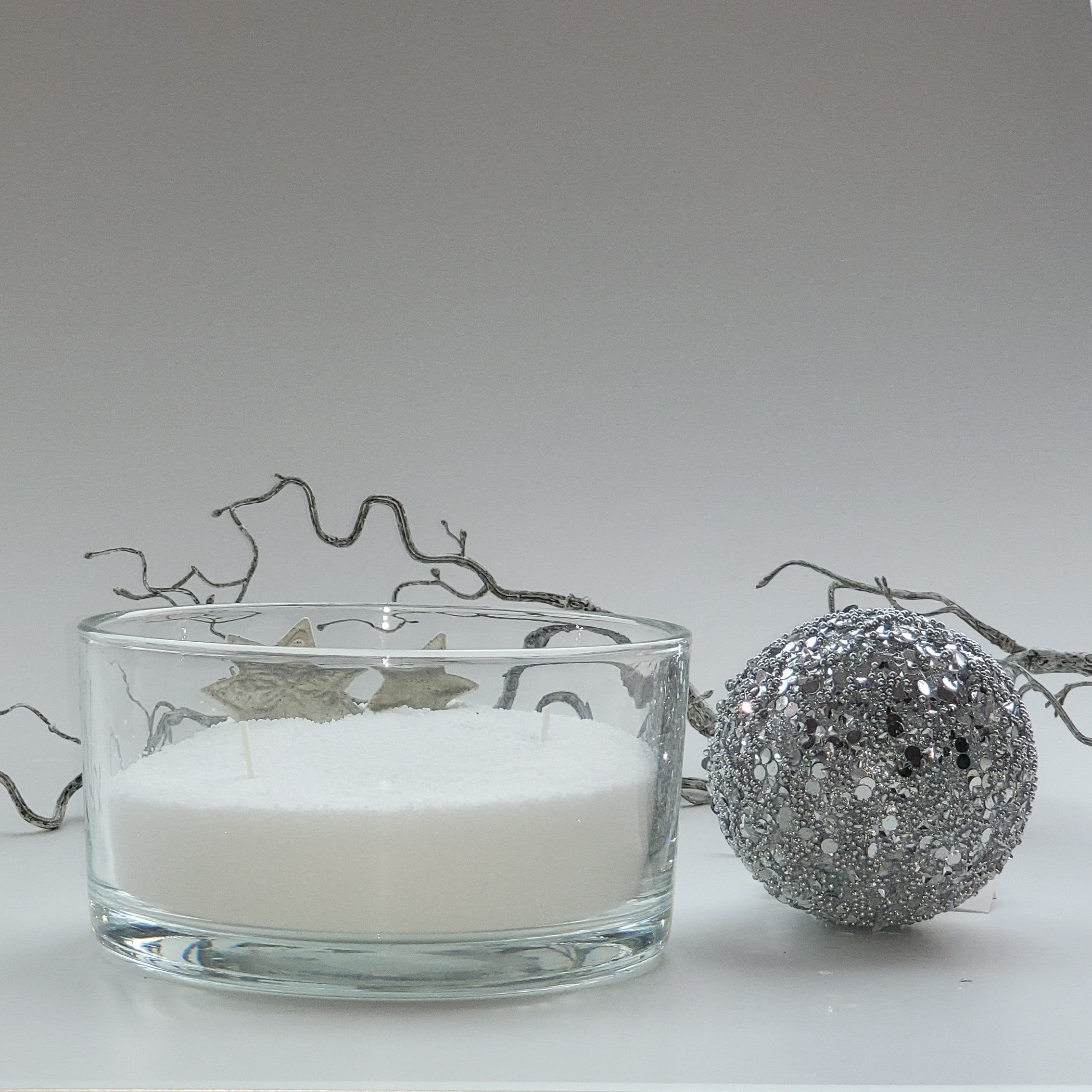 Schale Glas zylindrisch Höhe 8 cm und Durchmesser ca. 15 cm, dickes Glas.