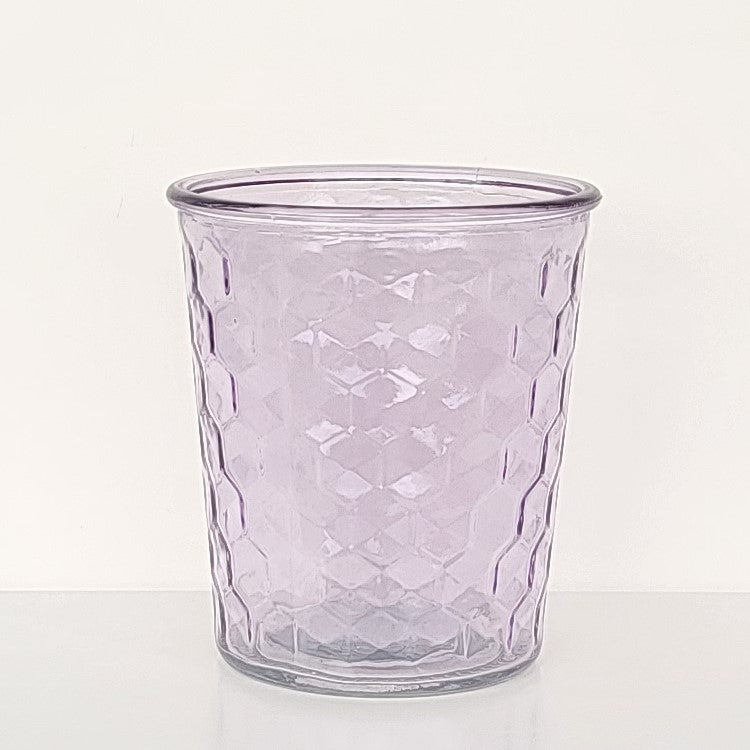 Großes Kerzenglas oder Vase - Klarglas - H 11 cm