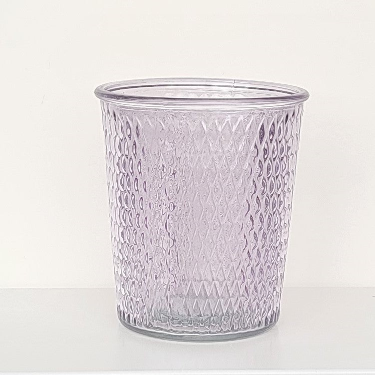 Großes Kerzenglas oder Vase - Klarglas - H 11 cm