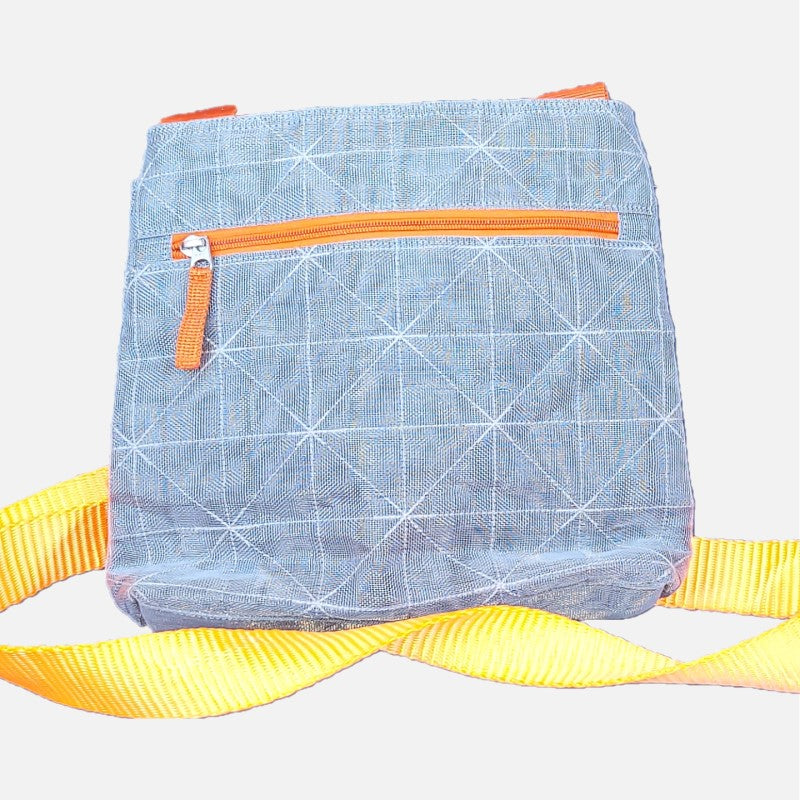 Handtasche silber - orange von Beadbags