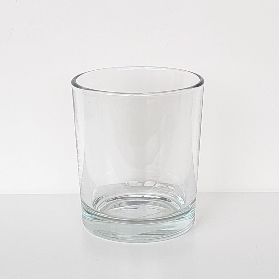 Kerzenglas klar - rund - leicht konisch  - Höhe 11 cm - Wände 3 mm stark