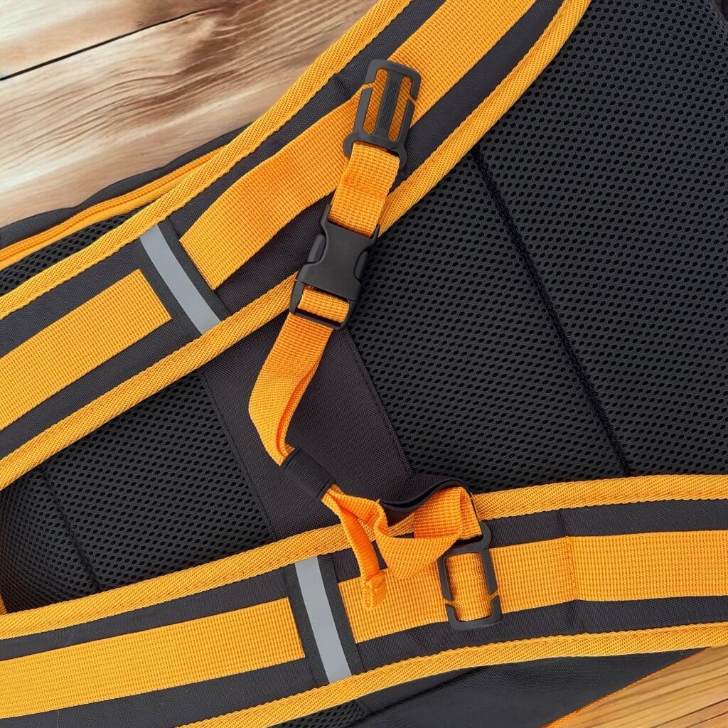 Rucksack mit Komfort Träger und Reflektoren - Fair Trade 