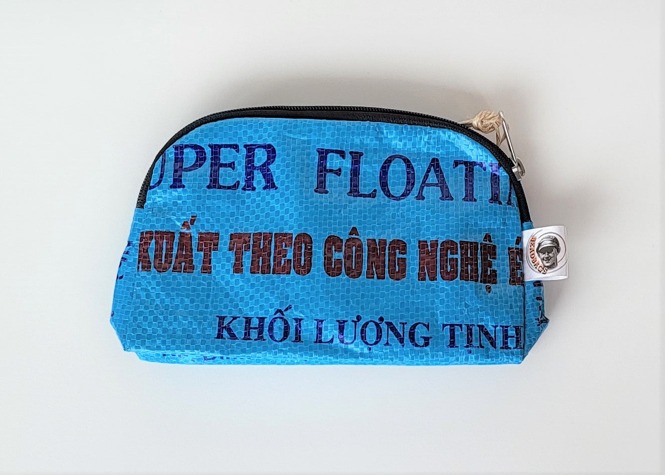 Kulturtasche in blau mit Reisverschluss
