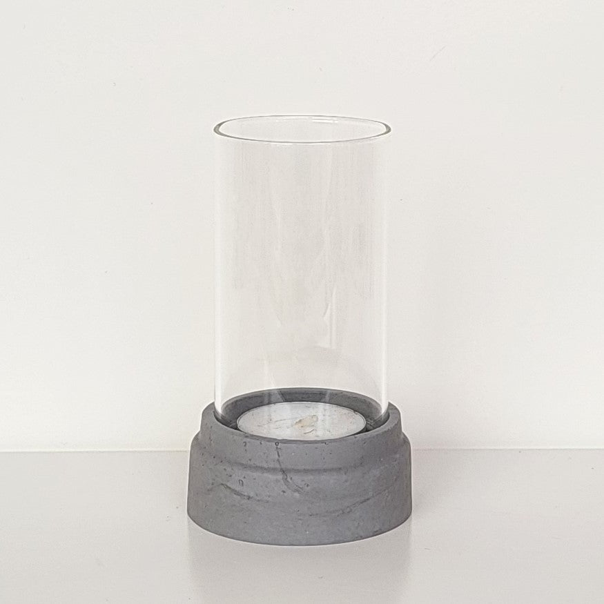 Mini Windlicht mit Glas - verschiedene Farben