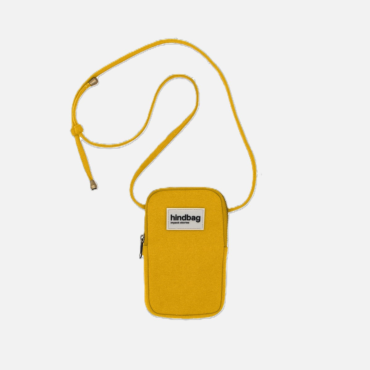 Kleine Umhängetasche für Handy oder Schlüssel, Portemonaie in einem schönen Safran gelb von hindbag