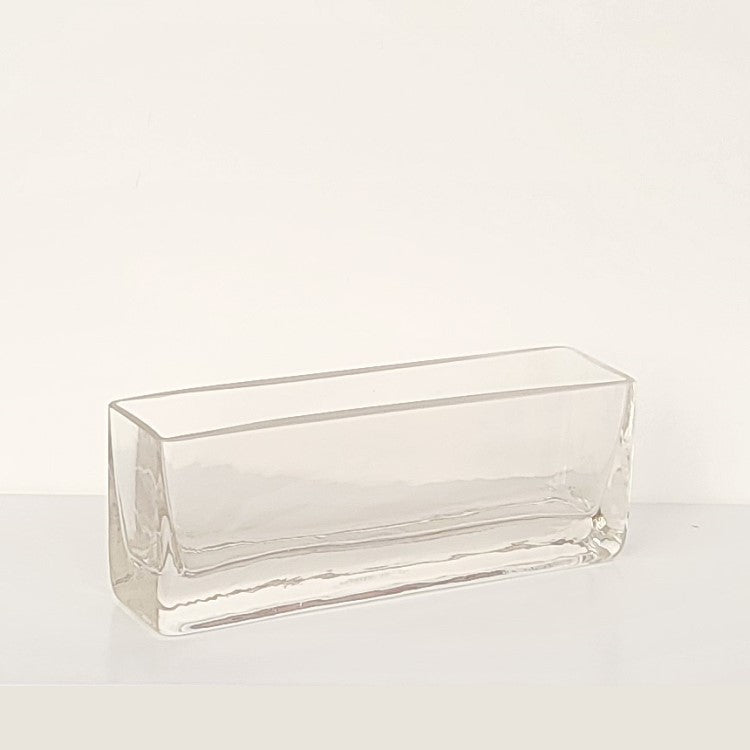 Glas rechteckig zur Dekoration mit Kerzensand